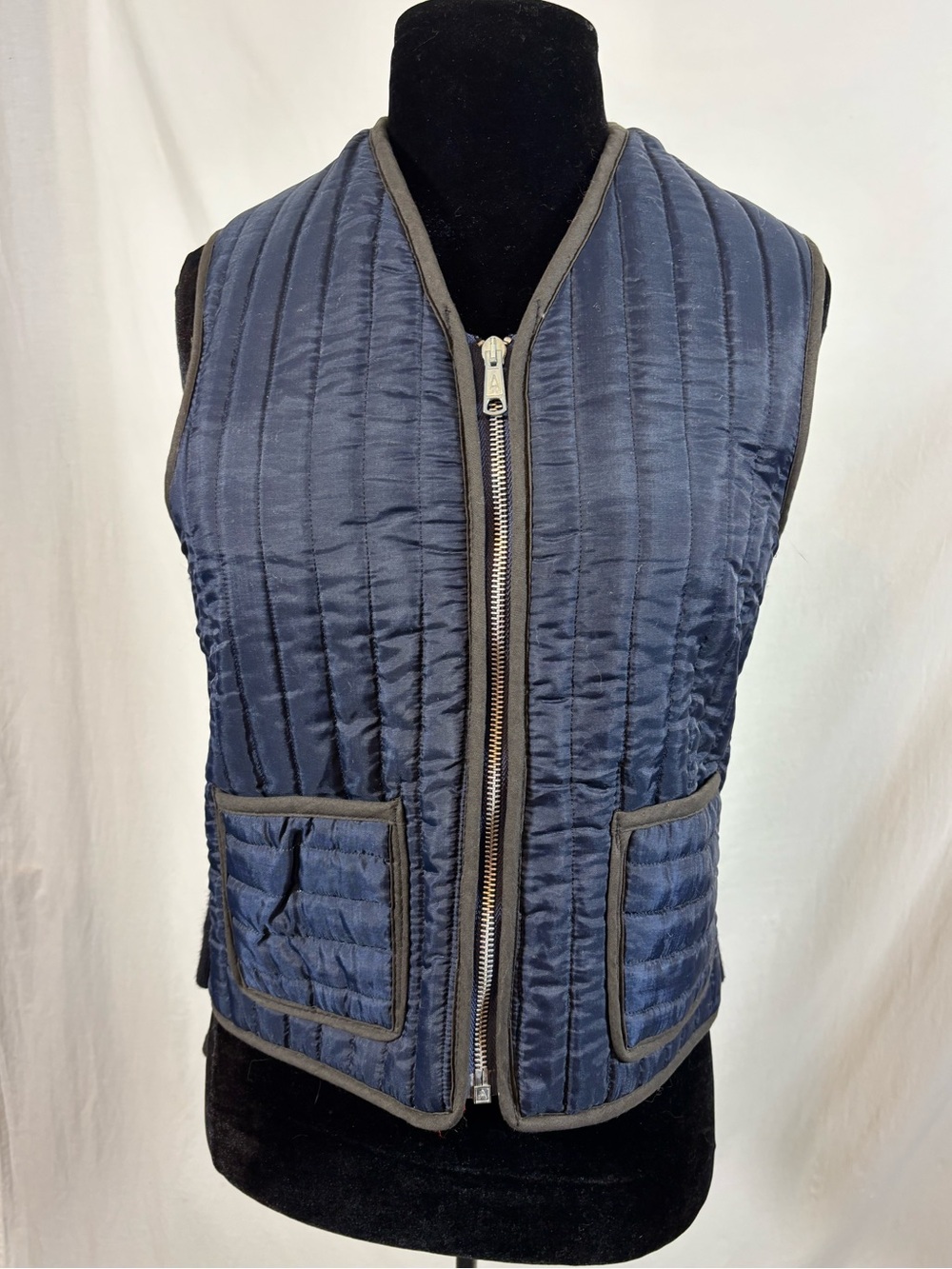 Vintage Stratford 🇨🇦 Quilted Vest Navy Red Lined Grandpa Core GorpCore Unisex